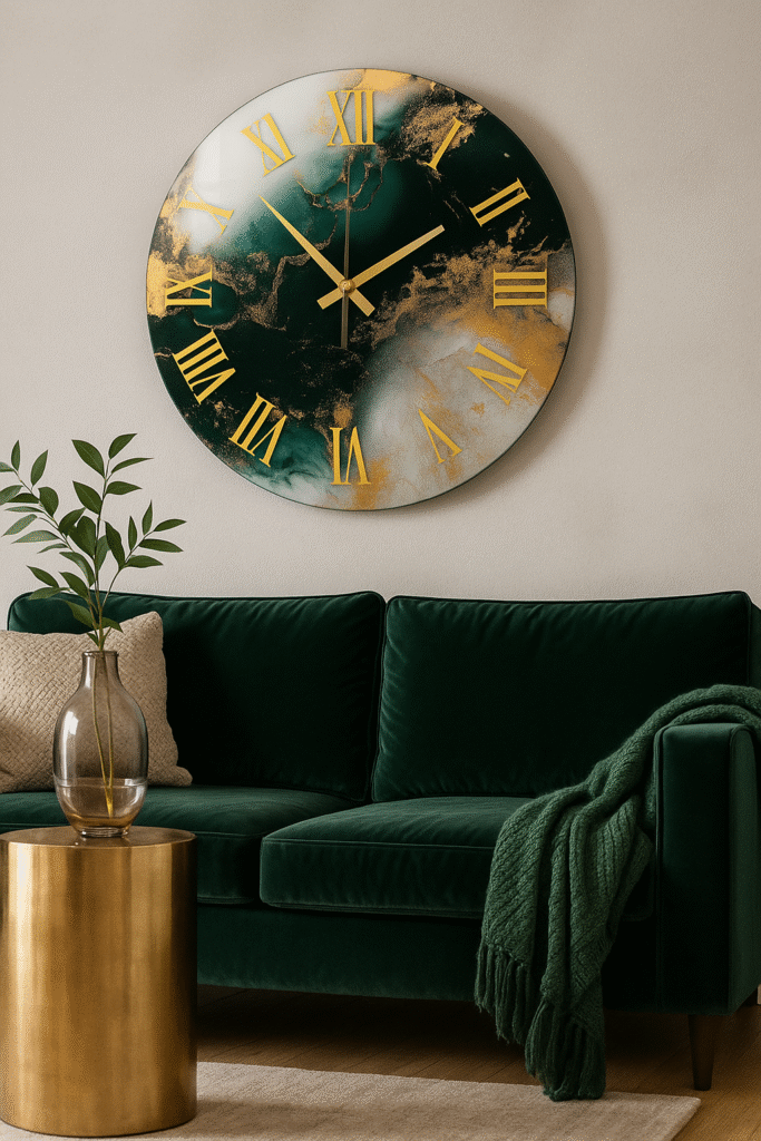 ساعت دیواری زمرد سبز لوکس پلاس✨w202