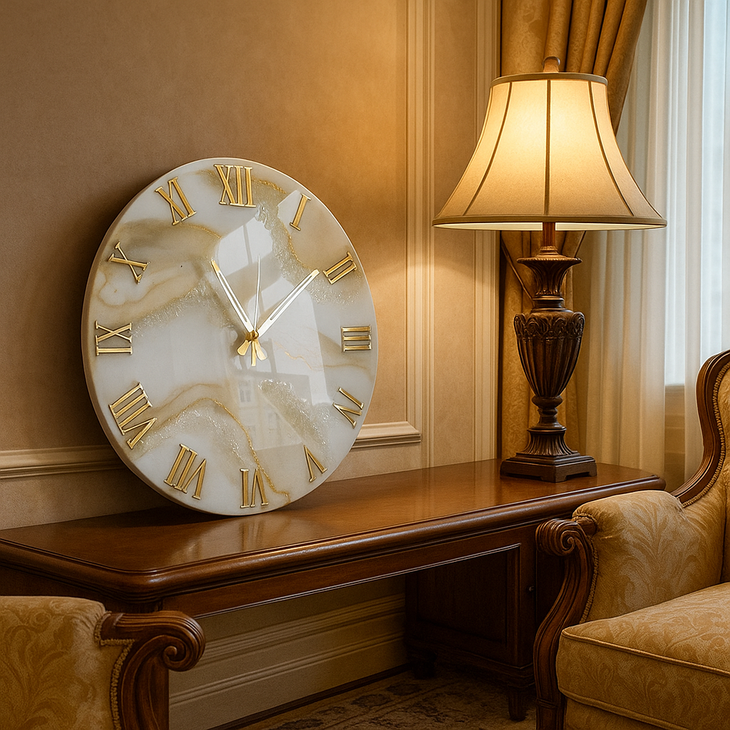 ساعت دیواری اونیکس طلایی